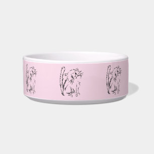 Spaß Niedlich Kitty Colorful Pink Cat Napf