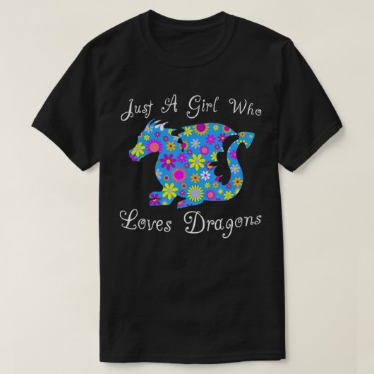 Spaß Niedlich nur ein Mädchen, das Lieben Drachen T-Shirt (Design vorne)