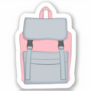 Spaß Niedlich Pink Girly Backpack School Aufkleber