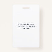 Spaß Niedliche farbige Stifte Schule Lehrer Auswei Ausweis (Rückseite)