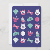 Spaß Niedliche Hundeschlittenparty Einladung (Rückseite)