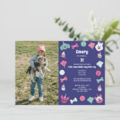 Spaß Niedliche Hundeschlittenparty Einladung (Stehend Vorderseite)