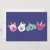 Spaß Niedliche Hundeschlittenparty Einladung (Rückseite)