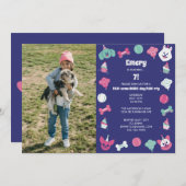 Spaß Niedliche Hundeschlittenparty Einladung (Vorne/Hinten)