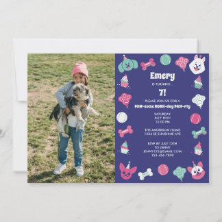 Spaß Niedliche Hundeschlittenparty Einladung