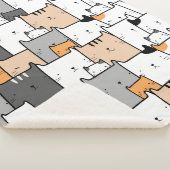 Spaß Niedliche Katze Kätzchen Haustiere Tiere Cart Sherpadecke (3/4)