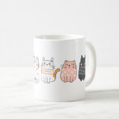 Spaß Niedliche Katzen Crazy Katze Lady Name Kaffeetasse (VorderseiteRechts)