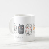 Spaß Niedliche Katzen Crazy Katze Lady Name Kaffeetasse (Vorderseite Links)