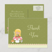 Spaß niedliche Märchen Geburtstag danke Postkarte (Vorne/Hinten)