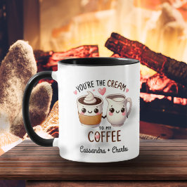 Spaß & Niedliche Paare "Cream to My Coffee" Tasse