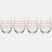 Spaß niedliche pastellfarbene, maßgeschneiderte Te Weinglas Ohne Stiel (Hinten)