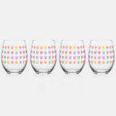 Spaß niedliche pastellfarbene, maßgeschneiderte Te Weinglas Ohne Stiel (Links)