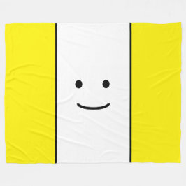 Spaß Niedliche Smily-Face Hellgelbe Streifen Fleecedecke