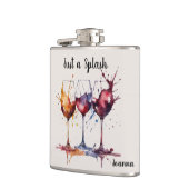 Spaß Niedliche Wasserfarbe Nur ein Abstecher Weinn Flachmann (Links)