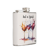 Spaß Niedliche Wasserfarbe Nur ein Abstecher Weinn Flachmann (Rechts)