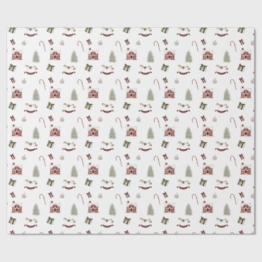 Spaß Niedliche Weihnachtsfarbe Akzente 2 Geschenk Geschenkpapier (Flach)