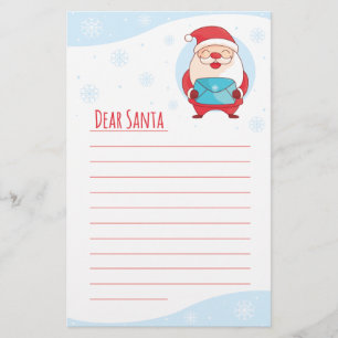 Spaß-niedlicher Buchstabe zu liebem Weihnachtsman Briefpapier