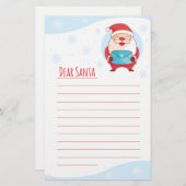 Spaß-niedlicher Buchstabe zu liebem Weihnachtsmann Briefpapier (Vorne/Hinten)