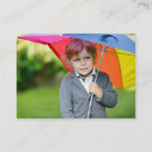 Spaß Niedlicher Cartoon Löwenfarbiges Kid's Profil Telefonnummerkarte (Rückseite)