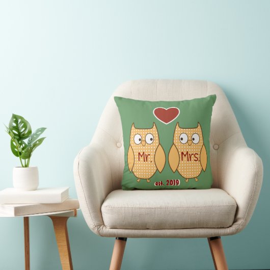 Spaß-niedlicher Herr u. Frau Owl Personalized Kissen (Stuhl )