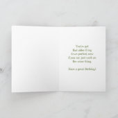 Spaß Niedlicher Hund Älterer muss weiser sein Karte (Innenseite)