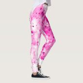 Spaß, Niedlicher, Künstlerischer Pink Paint-Spritz Leggings (Rechts)