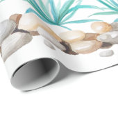 Spaß Niedlicher Llama, Hund, Eule Aquamarine Wüste Geschenkpapier (Rolleneckpunkt)