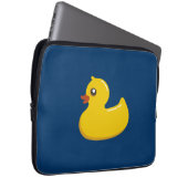 Spaß niedliches gelbes Gummiducky Laptopschutzhülle (Vorne Rechts)