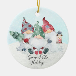 Spaß Niedliches Gnome für die Weihnachtsfeiertage Keramik Ornament