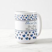 Spaß Niedliches Inspirationsangebot, blaue und gra Kaffeetasse (VorderseiteRechts)