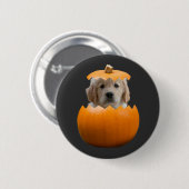 Spaß Niedliches Personalisiertes Halloween Pumpkin Button (Vorne & Hinten)