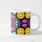 Spaß Niedliches Retro Record Kaleidoskop-Party Jumbo-Tasse (Rechts)