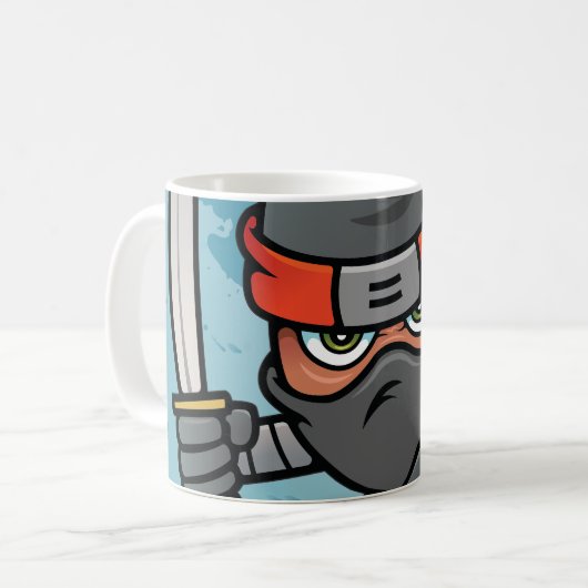 Spaß Ninja Entwurf Kaffeetasse (Vorderseite Links)