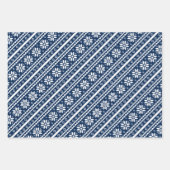 Spaß Nordic Muster Weihnachtswrapping Paper Sheets Geschenkpapier Set (Vorderseite 3)