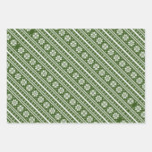 Spaß Nordic Muster Weihnachtswrapping Paper Sheets Geschenkpapier Set (Vorderseite 2)