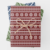 Spaß Nordic Muster Weihnachtswrapping Paper Sheets Geschenkpapier Set (Beispiel)