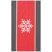 Spaß Nordic White Snowflake Helle Rot Grau Streife Tischdecke (Vorderseite)