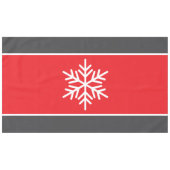 Spaß Nordic White Snowflake Helle Rot Grau Streife Tischdecke (Vorderseite (Horizontal))