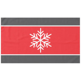 Spaß Nordic White Snowflake Helle Rot Grau Streife Tischdecke