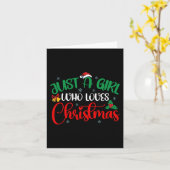 Spaß nur ein Mädchen, das Weihnachtsmädchen Lieben Karte (Gelbe Blume)