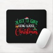 Spaß nur ein Mädchen, das Weihnachtsmädchen Lieben Mousepad (Mit Mouse)