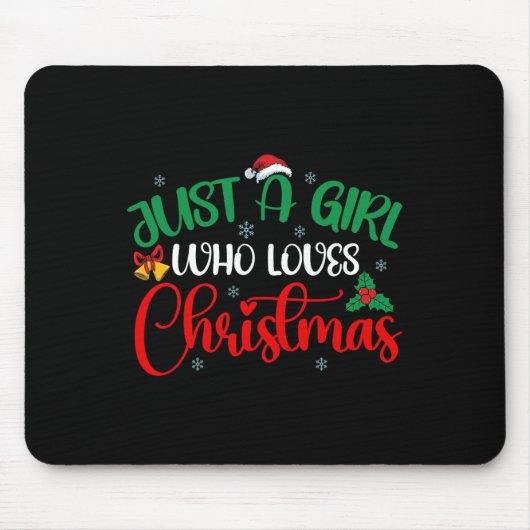 Spaß nur ein Mädchen, das Weihnachtsmädchen Lieben Mousepad (Vorne)
