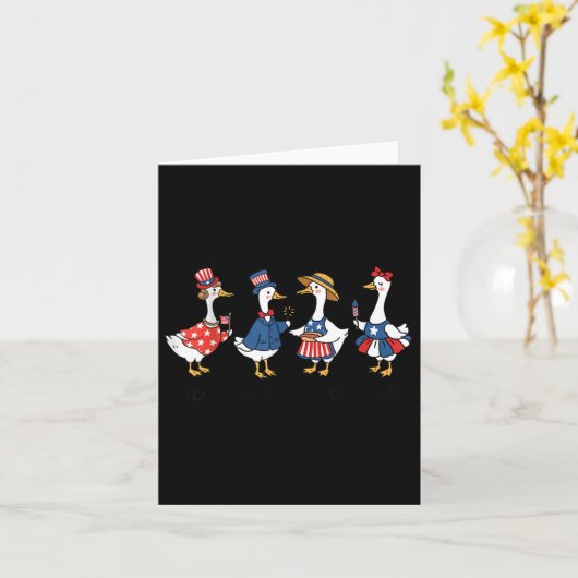 Spaß nur eine Alberne Gans 4. Juli Albernen GänseP Karte (Gelbe Blume)