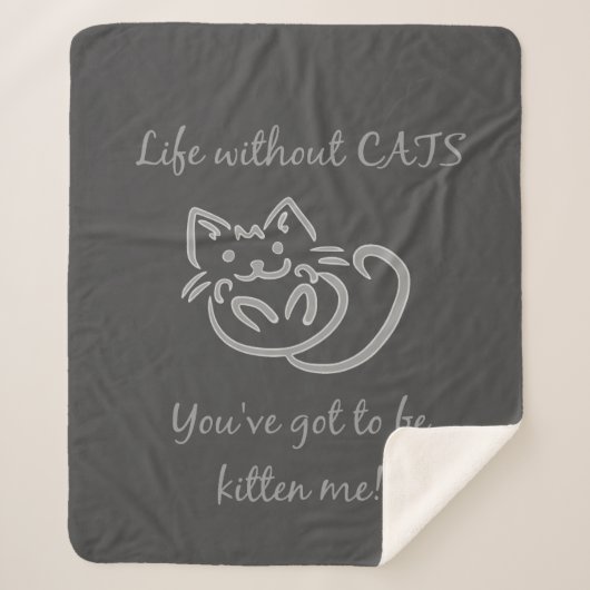 Spaß ohne Katzen Zitat Sherpadecke (Vorderseite)