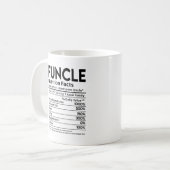 (Spaß + Onkel) Functional Uncle Nutritional Label Kaffeetasse (Vorderseite Links)