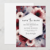 Spaß online Burgund Save The Date (Vorne/Hinten)