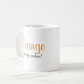 Spaß Orange ist mein Sprichwort Kaffeetasse (Vorderseite Links)