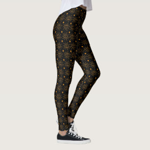 Spaß Orange White Hand Drawing Lächeln Gesicht S Leggings