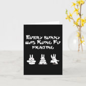 Spaß Ostern jeder Bunny war Kung Fu Kämpfer Karate Karte (Gelbe Blume)