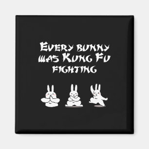 Spaß Ostern jeder Bunny war Kung Fu Kämpfer Karate Magnet